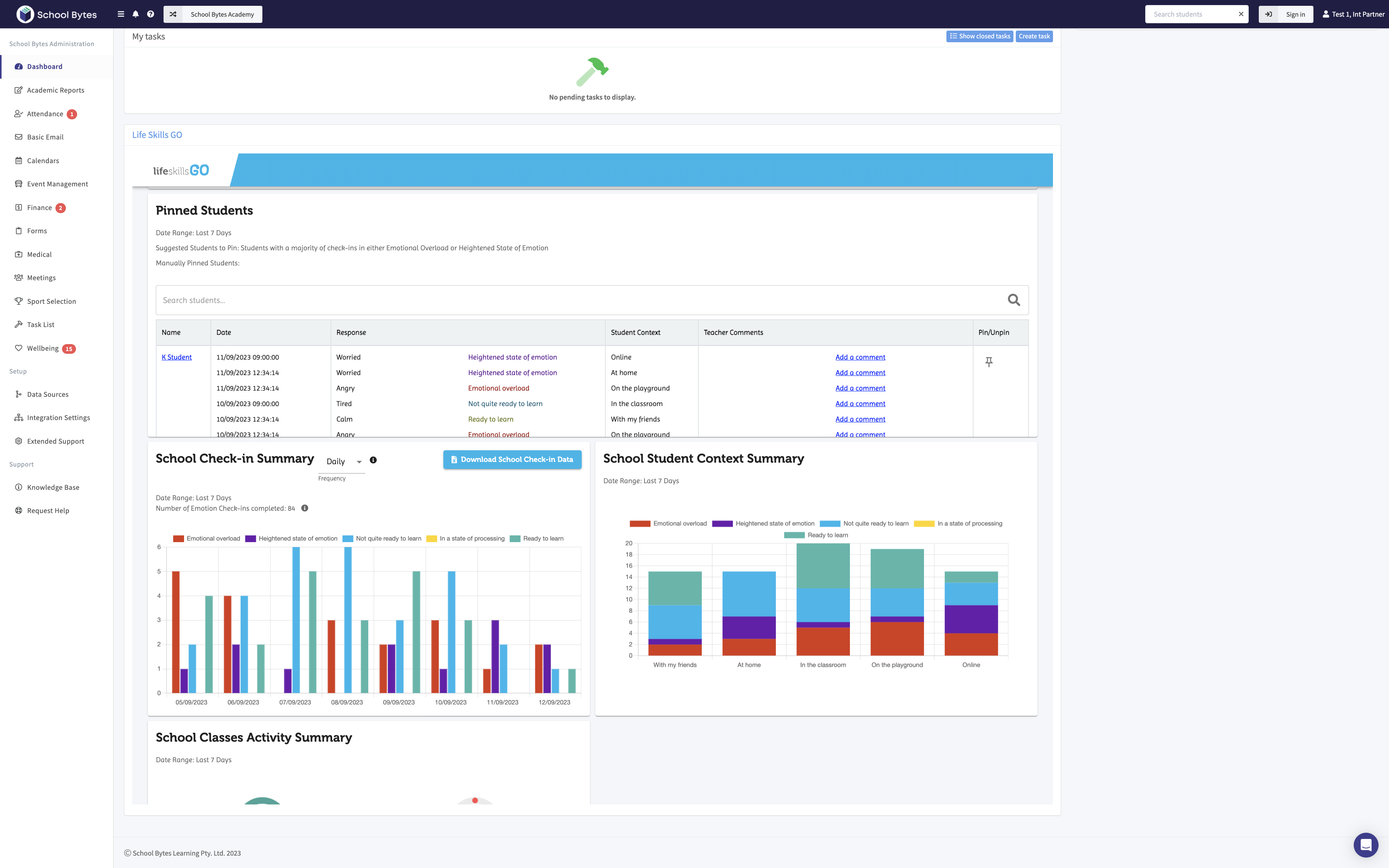 School Bytes School admin