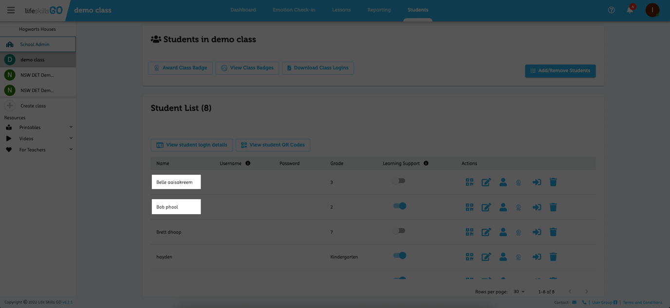 Why have my student names changed?