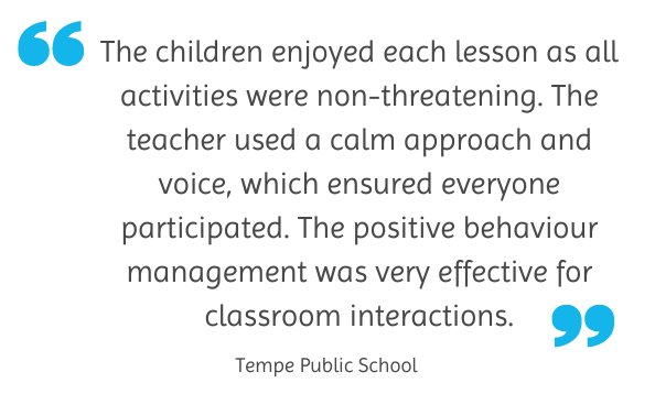 Tempe Public School Student Wellbeing Program Experience